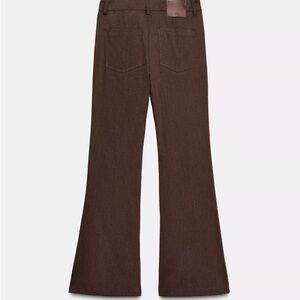 New Zara high waisted flare pants in Brown - small